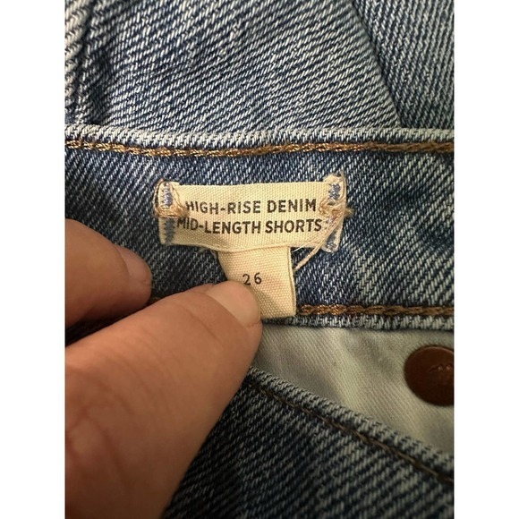 Madewell high-rise denim mid-length shorts women’s size 26 - Picture 8 of 9
